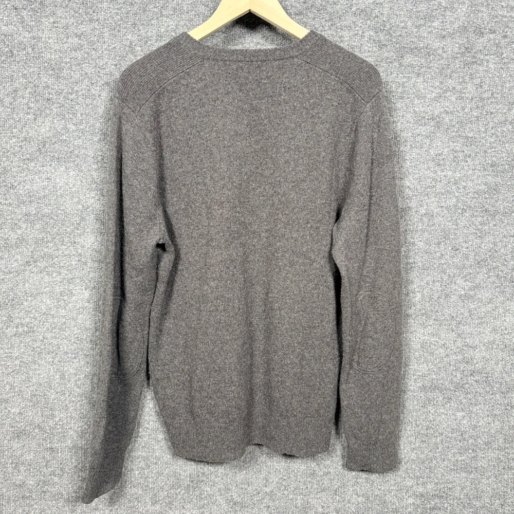 J. Crew Mens Size Large Sweater Gray Slim Fit V Neck Merino Wool Nylon‎ Alpaca